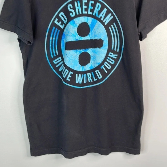 ED SHEERAN Divide World Tour Concert T-Shirt Black North America Cities Dates M - Picture 5 of 12